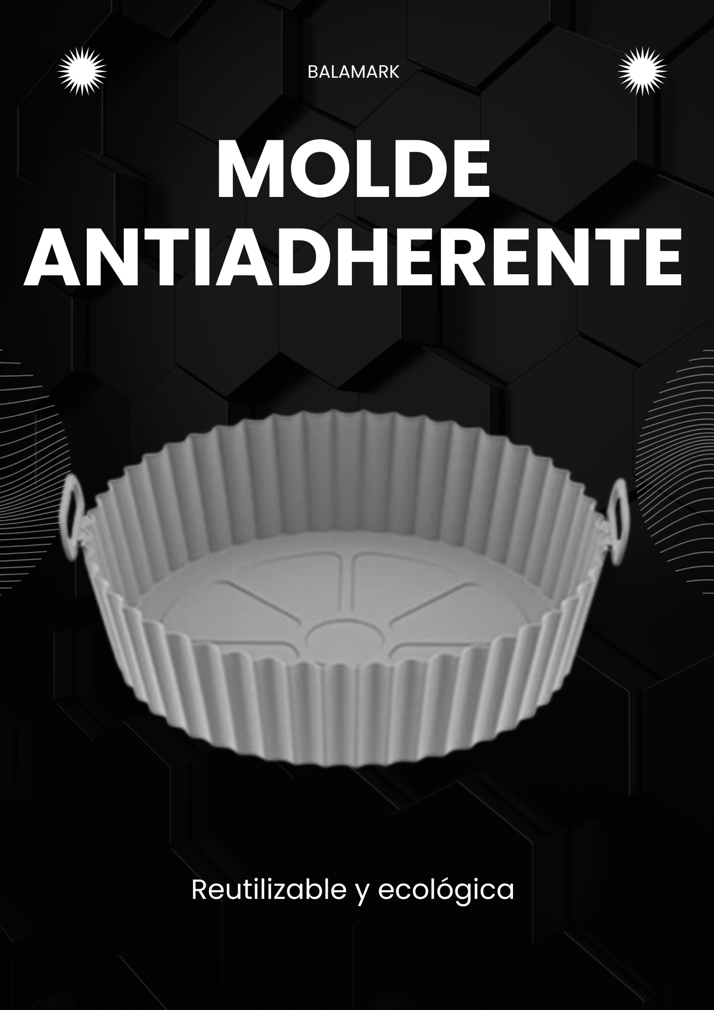 Molde Antiadherente de Silicona para Freidora de Aire
