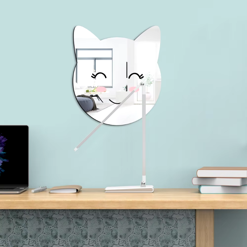 Espejo Autoadhesivo Personalizable Decorativo Niños Gatito